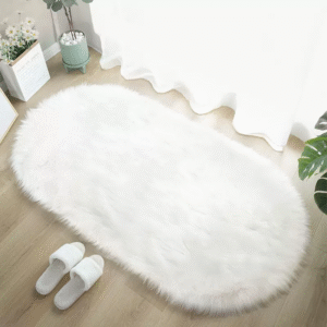 พรม พรมถ่ายรูปสินค้า พรมขนแกะเทียม พรมปูพื้นห้องนอนนั่งเล่น พรมขนมิ้งค์ ขนฟูนุ่มมากๆ 60*90cm